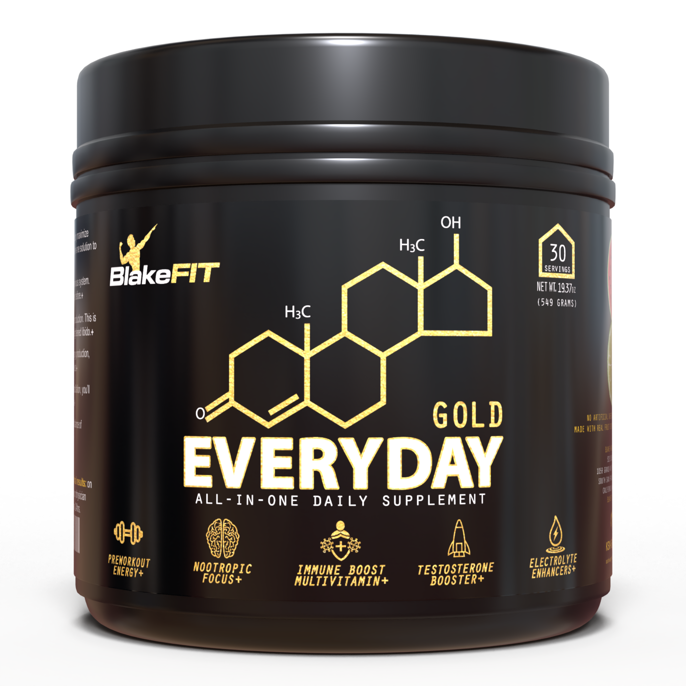 6-Pack Everyday Gold All-in-one Supplement Powder | Watermelon Lime | Immune Boost Multivitamin | Preworkout | Electrolytes | Nootropics | Keto-Friendly | Vegan Certified